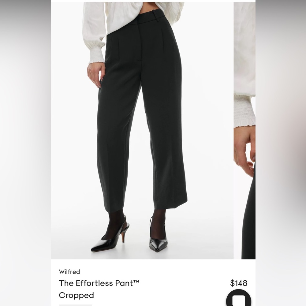 Aritzia Effortless Pant, Cropped, Black